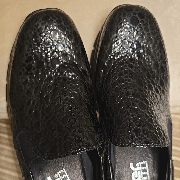 Rieker Black Loafers with Textured Finish - Picture 10 of 11